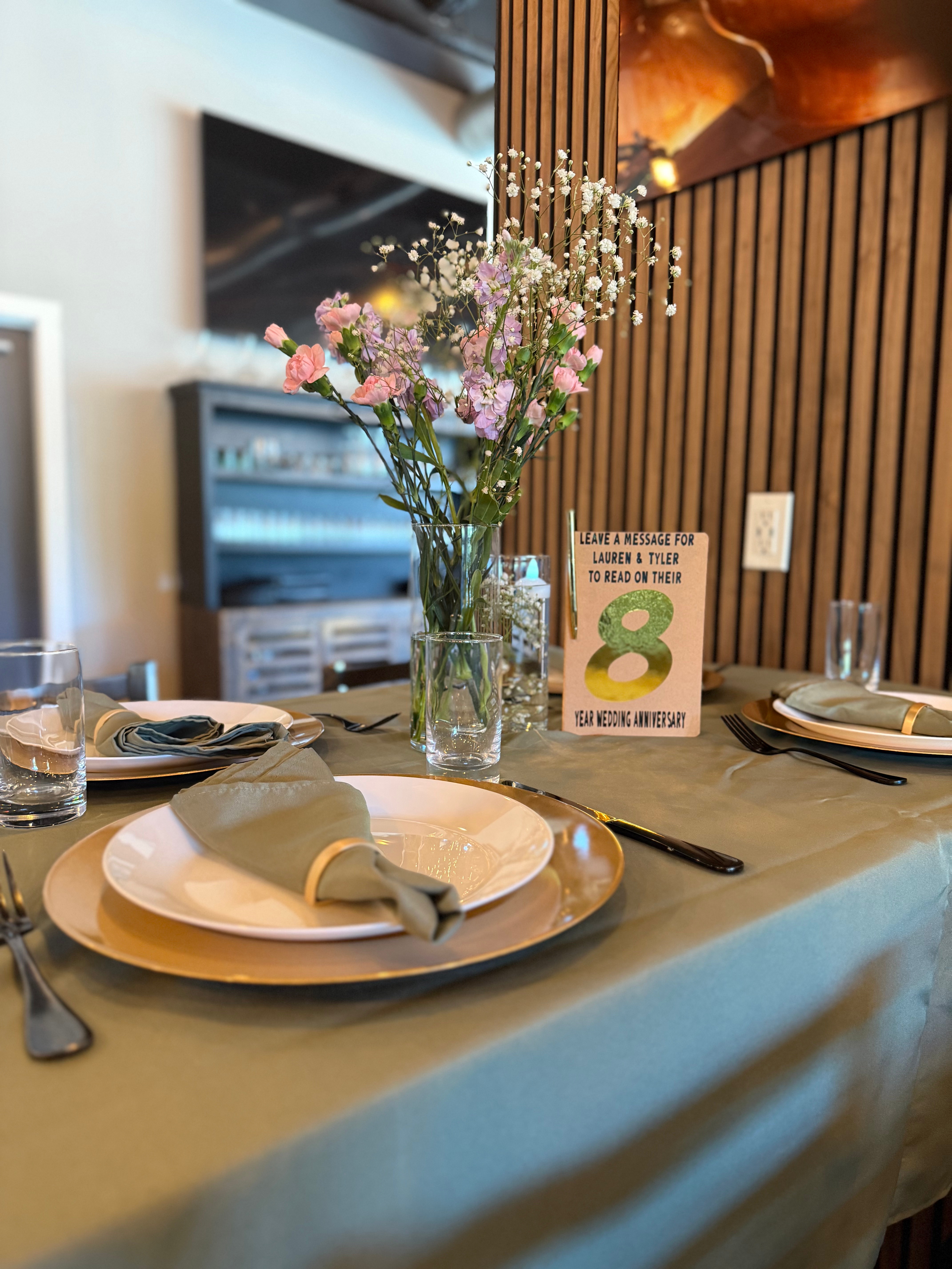 Table number Drews Wedding